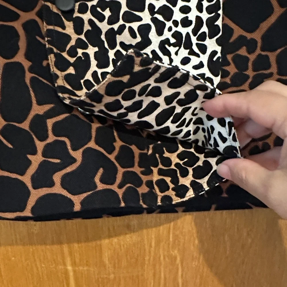 Derek Lam Black and Brown Patterned Pencil Skirt